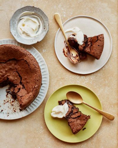 Ravneet Gill’s recipe for flourless sour cherry and chocolate cake