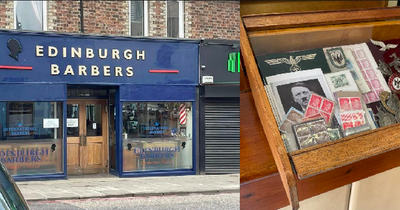 Scots barber displays Nazi memorabilia including picture of Hitler leaving customer shocked