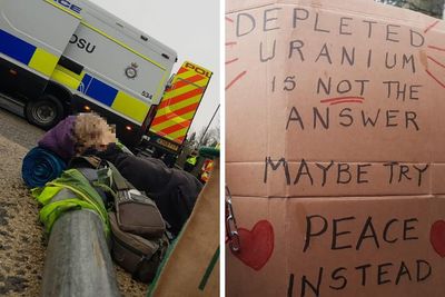 Activists 'shut down' Faslane for two hours over uranium shells sent to Ukraine