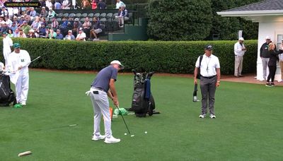 Phil Mickelson Spotted Using Putter On The Range At Augusta National