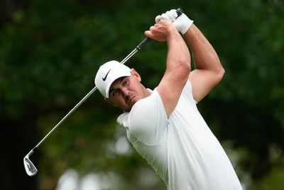 Brooks Koepka sets testing target on incident-packed second day at the Masters