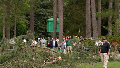 Three Giant Pine Trees Tumble, Nearly Hit Spectators at the Masters