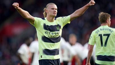 Erling Haaland strikes twice as Manchester City keep up title pursuit