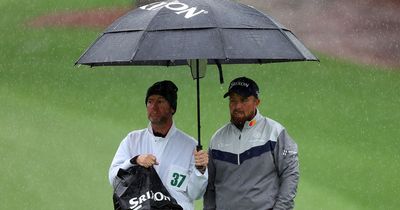 Shane Lowry falls out of contention as play suspended for day at Masters