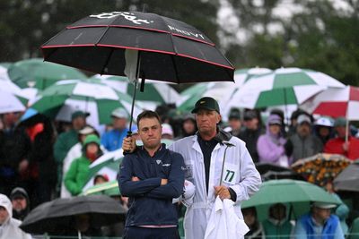 12 best photos from the Masters’ rain-soaked weekend
