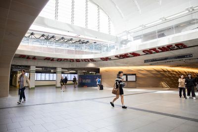 ‘All alongside of each other’: artwork at Sydney’s Central station exposes a grammatical sore spot