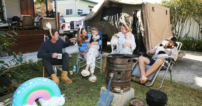 'We figured we'd make our own camp-out': Easter in the backyard