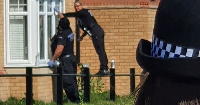 Police clean 'obscene and offensive' graffiti from several homes on new Hucknall housing estate