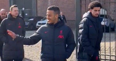 Thiago Alcantara hint dropped as midfielder spotted on Liverpool pre-match walk before Arsenal