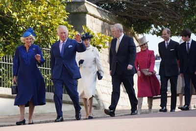 Charles and Camilla wish crowds ‘Happy Easter’ after church service at Windsor