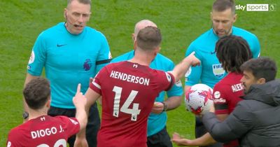 Liverpool stars left furious after assistant referee 'elbows' Andy Robertson in the throat