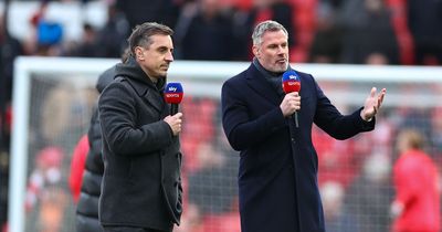 Jamie Carragher and Gary Neville's excitement reaches new levels during Liverpool vs Arsenal