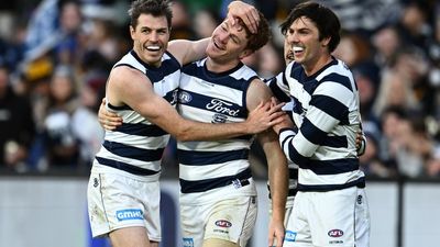 Geelong on the board, flex muscles in Hawks hammering