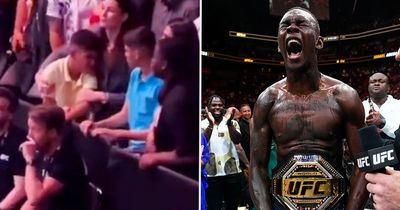 Israel Adesanya makes Alex Pereira's young son cry with celebration after KO