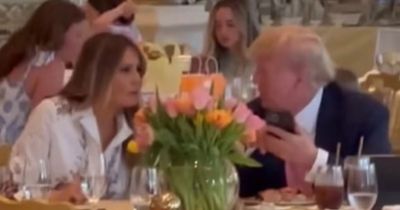 Melania Trump seen for first time in 10 DAYS at Easter brunch with Donald