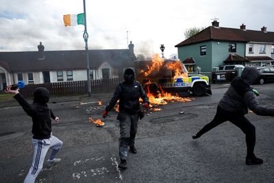 Petrol bombs thrown at Northern Irish police on eve of Biden visit
