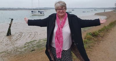Therese Coffey mocked for posing at muddy estuary designated a 'wild swimming' area