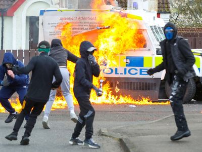 Petrol bombs thrown at Northern Ireland police on 25th anniversary of Good Friday Agreement