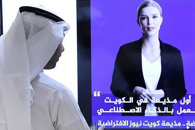 News presenter generated with AI appears in Kuwait