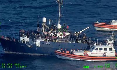 Italian coastguard in rescue of two fishing boats carrying 1,200 people