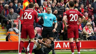 Referee stood down for elbowing Liverpool's Andy Robertson as Football Association investigates Premier League clash