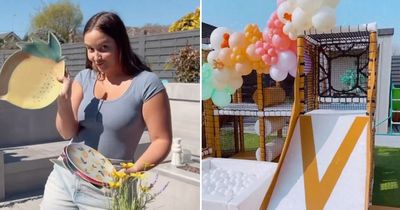 Inside Jacqueline Jossa's Easter party with HUGE play area and lavish buffet table