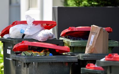 Bins uncollected as garbos strike in Sydney, Canberra