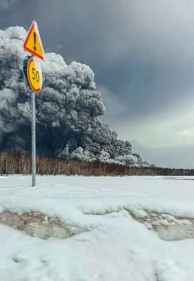 Volcano eruption on Russia's Kamchatka spews vast ash clouds