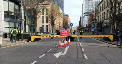 Joe Biden Belfast visit: Police officers and secret service vehicles swarm city