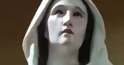 Virgin Mary statue appears to shed tears during church service in Easter miracle