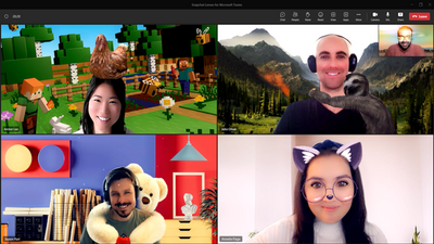 Sick of Microsoft Teams virtual backgrounds? You can now use Snapchat Lenses instead
