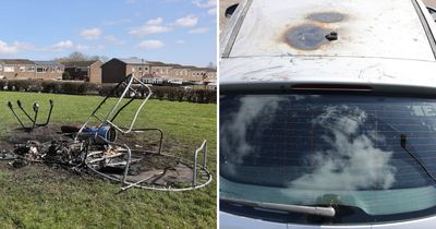 Shocking footage shows aftermath of damage from spate of fires in West Denton as police hunt culprits