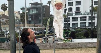 The Body Coach Joe Wicks shocks with picture of his baby dangling from a bar