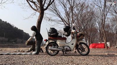 Watch A Honda Super Cub Rider's First Moto Camping Trip Of The Year