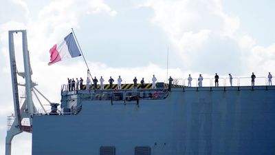French navy ship LHD Dixmude arrives in Townsville on mission through Indo-Pacific