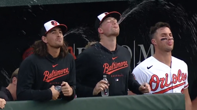 The Orioles’ goofy team celebrations continue with the bench mimicking sprinklers after hits