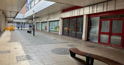 Inside the UK shopping mall that has just ONE store left with empty streets and graffiti