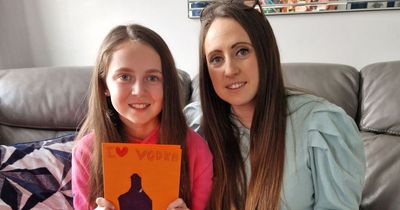 Mum red-faced as daughter, 10, makes her 'you love vodka girl' card