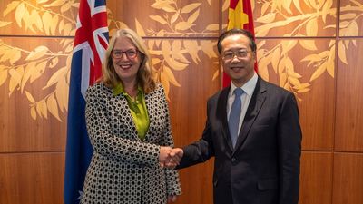 Talks between China's vice minister of foreign affairs and DFAT focus on trade, human rights and 'strategic competition'