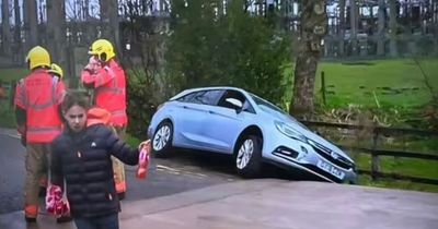 Man Utd training ground in chaos as 10 emergency vehicles tend to rolled car at entrance