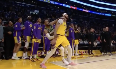 NBA fans were upset with Anthony Davis for his terrible foul that lengthened awful play-in game