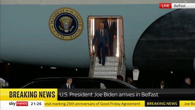 Pictures No10 promoted of Sunak meeting Biden - and the video that tells different story