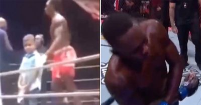 Alex Pereira stepped in to stop his young son mocking Israel Adesanya after KO