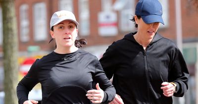 EastEnders' Natalie Cassidy and Heather Peace work up a sweat ahead of London Marathon