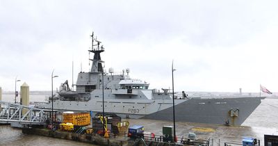 HMS Mersey arrives in Liverpool for five days and people can take a look around