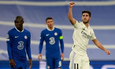 Benzema and Asensio win first leg for Real Madrid against 10-man Chelsea