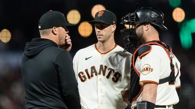 Giants Pitcher Throws Glove in Trash After Disastrous Outing vs. Dodgers
