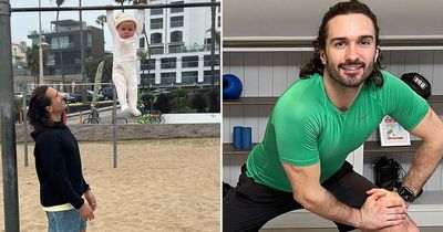 Joe Wicks defends pic of baby daughter Leni dangling from push up bar at outdoor gym