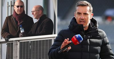 Gary Neville says Glazers have hit "all-time low" at Man Utd after Old Trafford snub