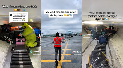 Airport worker goes viral over ‘real-life Tetris’ baggage handling skills